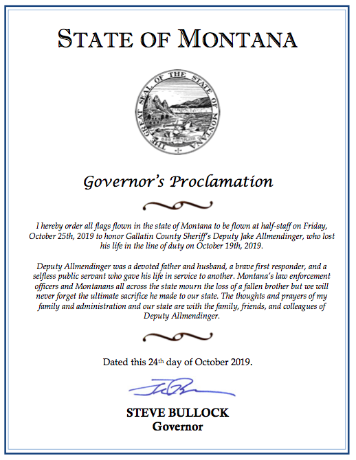 Governor’s Proclamation:
